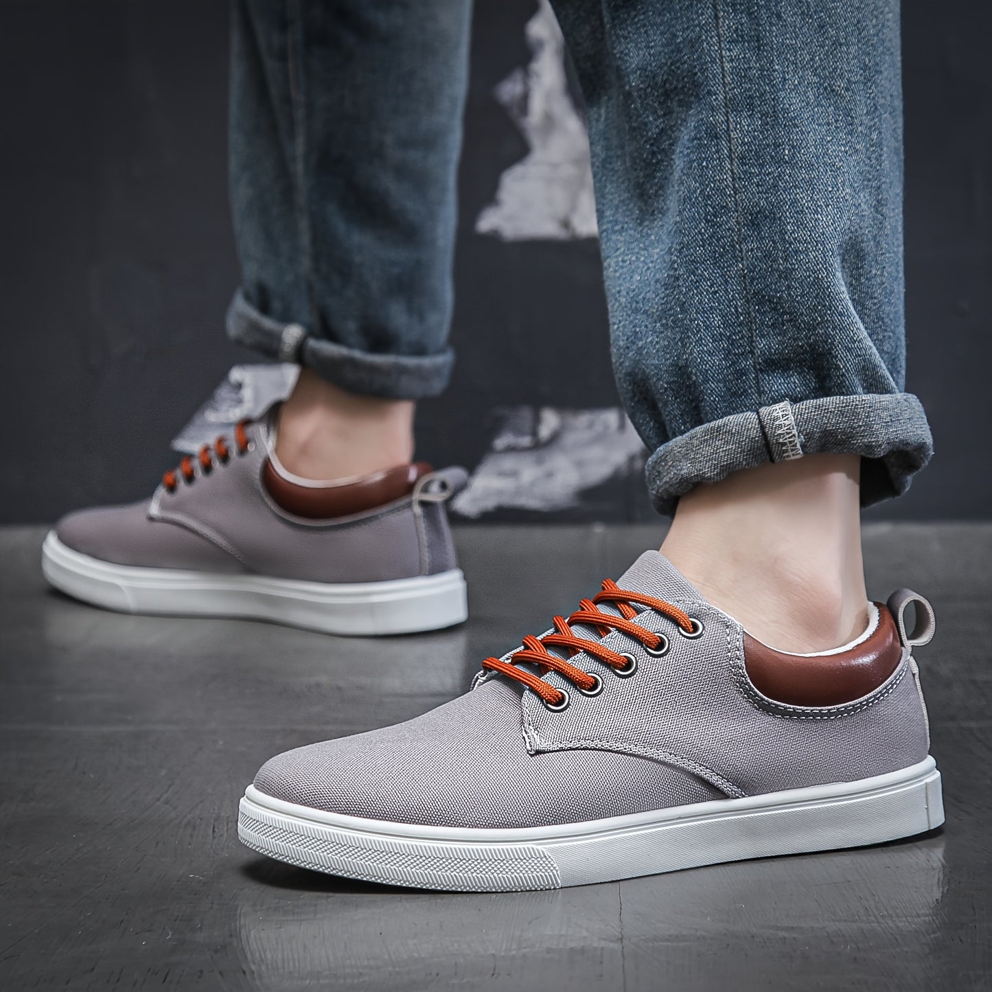 Trendy Solid Skate Shoes, Casual Lace Up Sneakers