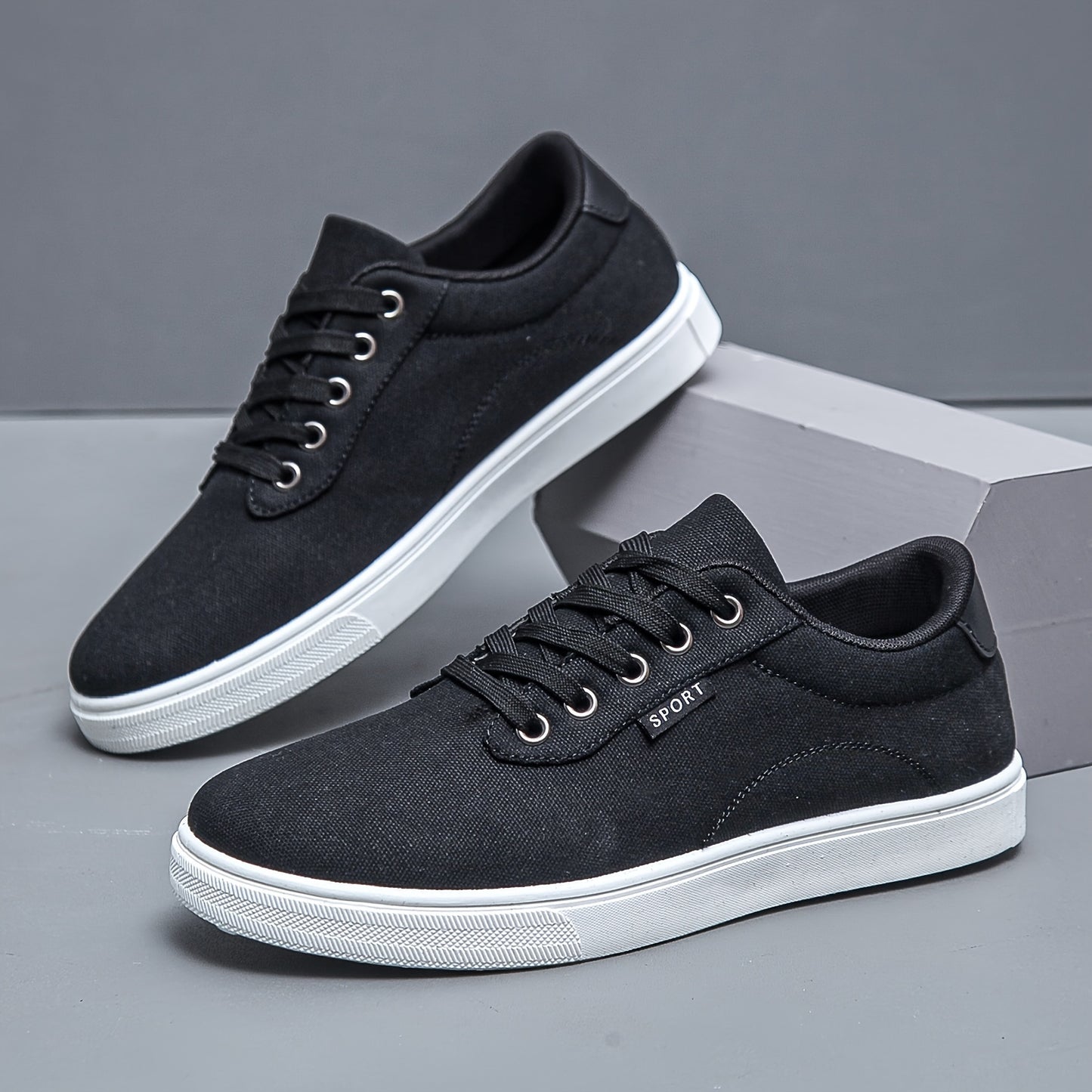 Solid Skate Shoes, Comfy Non Slip Street Style Sneakers