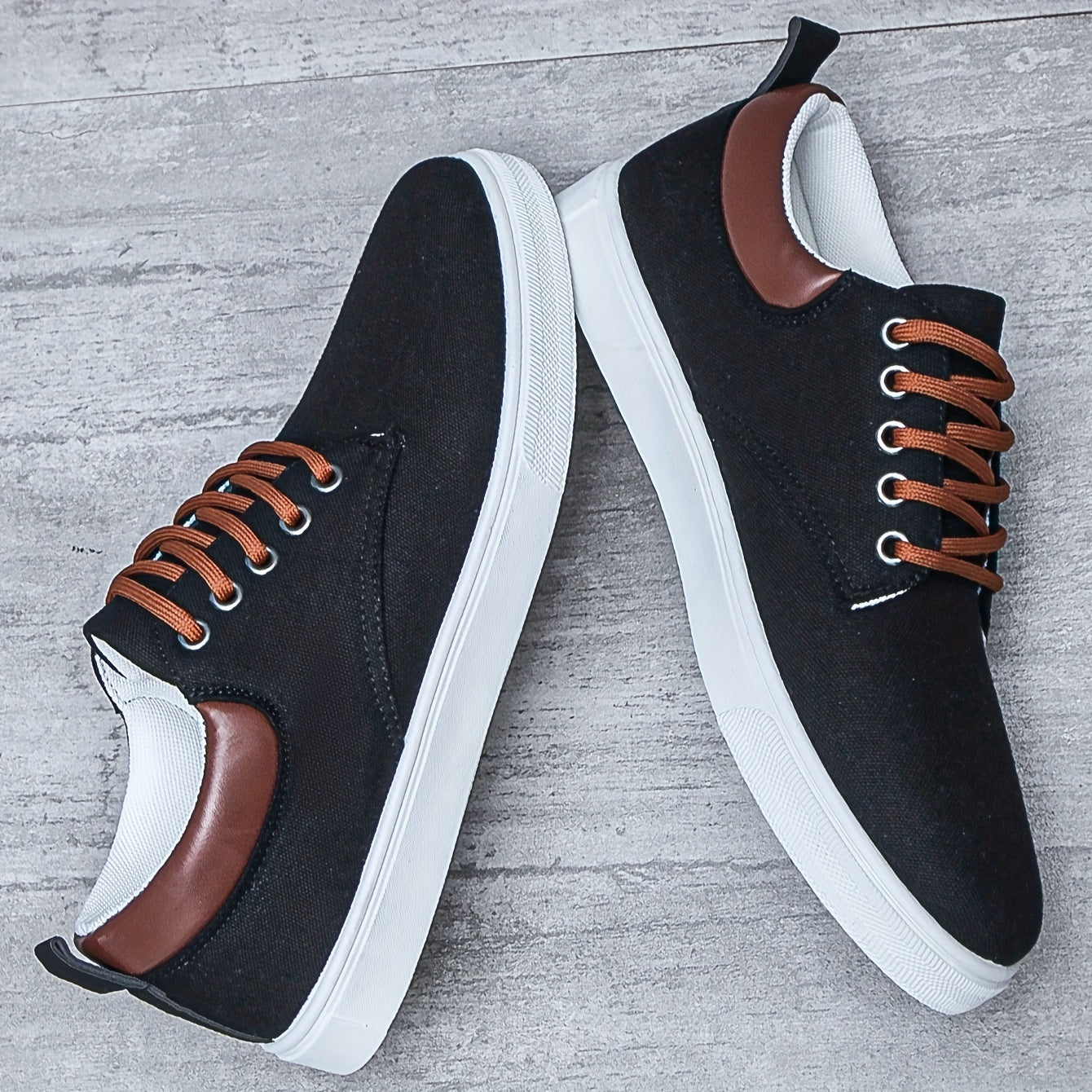 Trendy Solid Skate Shoes, Casual Lace Up Sneakers