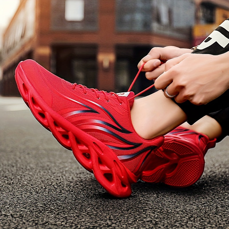 Lace-up Blade Sneakers, Lightweight Breathable Running